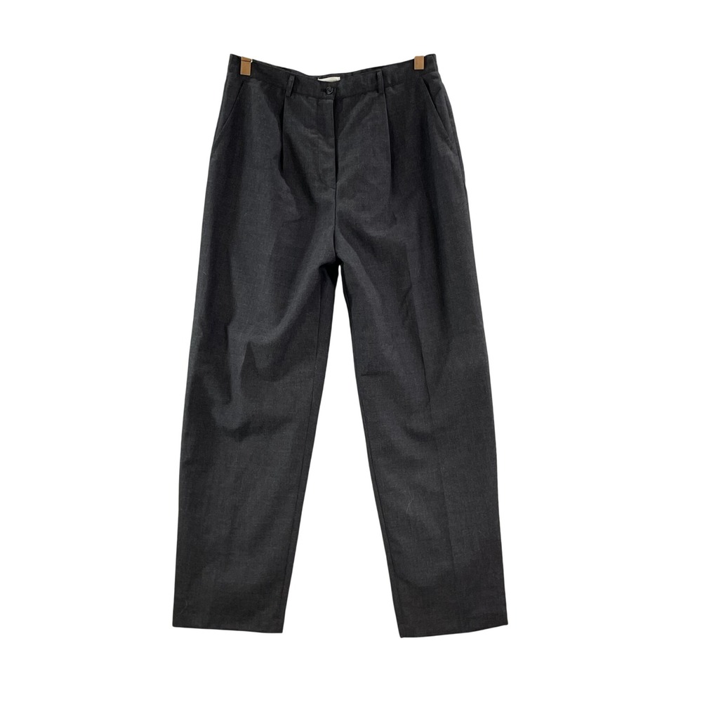 Coldwater Creek Trousers Mens 16 Gray Wool Pleated Italian Dress Pants Tapered